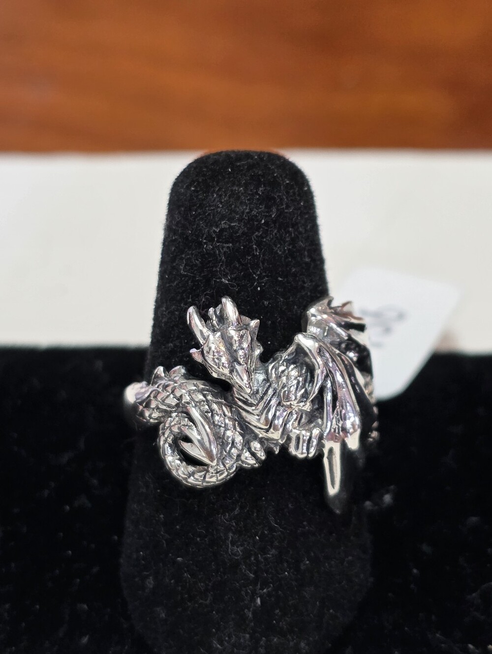 Silver Dragon Wrap Ring - Bold Fantasy Statement